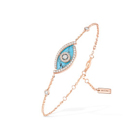 Roségold, Armschmuck, Messika Lucky Eye Armband Türkis, Ref: 12953-PG