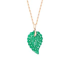 Tamara Comolli INDIA Leaf Anhänger Small Grüner Onyx P-IND-s-Jad-rg