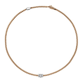FOPE Eka Halskette mit Diamanten in Rautenfassung 73101C3_PB_R_BBB_043
