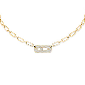 Gelbgold, Halsschmuck, Messika Move Link Halskette, Ref: 12095-YG
