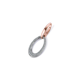 Weißgold, Halsschmuck, Emil Kraus Ellipse E170 Diamant Clip, Ref: 57.22.KV.E170D2W