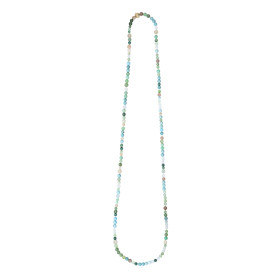Ole Lynggaard Copenhagen Farbsteinkette in türkisfarbenem Motiv 90 cm ohne Verschluss D9985-001