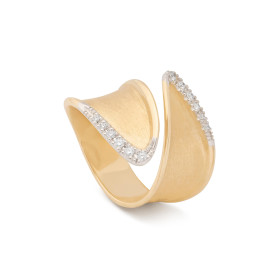 Weißgold, Ringe, Marco Bicego Lunaria Twist Ring, Ref: AB661 B YW 55