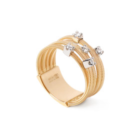 Weißgold, Ringe, Marco Bicego Goa Ring, Ref: AG270 B YW 52