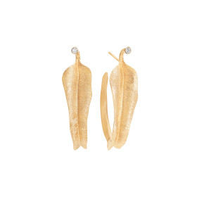         Gelbgold, Ohrringe, Ole Lynggaard Copenhagen Leaves Creolen groß A2870-401
