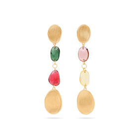 Gelbgold, Ohrringe, Marco Bicego Lunaria Color Ohrhänger, Ref: OB1899 TM01 Y