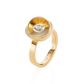         Gelbgold, Ringe, Schmuckwerk Glasklar Ring DR606-GG-GK