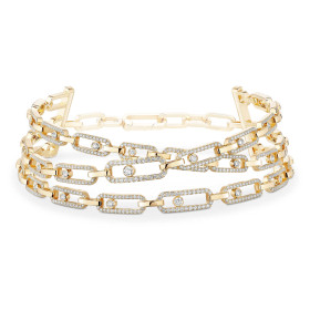         Gelbgold, Halsschmuck, Messika Move Link 3 Rows Halskette 14437-YG