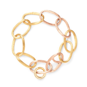         Roségold, Armschmuck, Ole Lynggaard Copenhagen Love Armband groß mit Anhänger A1734-417