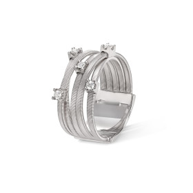Weißgold, Ringe, Marco Bicego Goa Ring, Ref: AG270 B W 58