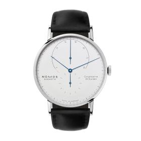 NOMOS Glashütte Lambda Weißgold mit gebläuten Zeigern 933