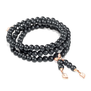 Roségold, Armschmuck, Tamara Comolli INDIA Armband mit Ebenholz Large, Ref: B-IND-EW-l-rg