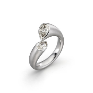 Weißgold, Ringe, Schaffrath CALLA Designer-Ring, Ref: 218_CALTR_150_WW