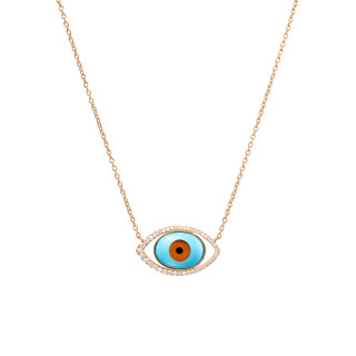 Gelbgold, Halsschmuck, Ole Lynggaard Copenhagen Evil Eye Halskette, Ref: A3258-402