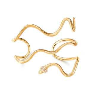 Gelbgold, Armschmuck, Ole Lynggaard Copenhagen Snakes Armreif groß, Ref: A3140-405