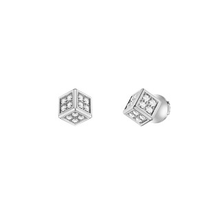 Weißgold, Ohrringe, Chopard Ice Cube Be Cube Ohrstecker, Ref: 83A661-1001