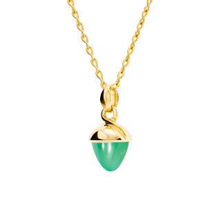 Gelbgold, Halsschmuck, Tamara Comolli MIKADO Bouquet Anhänger mit Chrysoprase, Ref: P-MB-Chry-yg