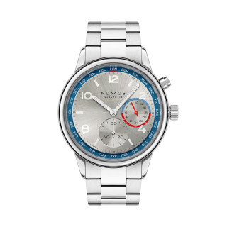 NOMOS Glashütte Club Sport Neomatik Weltzeit silber, Ref: 791