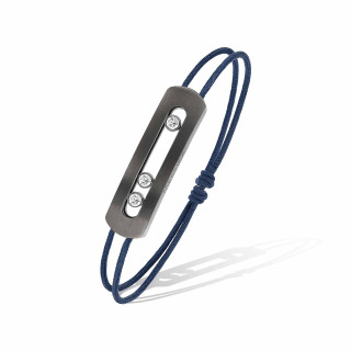 Titan, Armschmuck, Messika Move Titanium Graphite Armband mit Schnur, Ref: 10829-TG