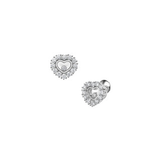 Weißgold, Ohrringe, Chopard Happy Diamonds Icons Joaillerie Ohrstecker, Ref: 83A616-1001
