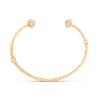 Gelbgold, Armschmuck, Ole Lynggaard Copenhagen Nature Armreif mit Diamant-Pavé, Ref: A3038-401