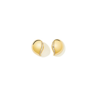 Gelbgold, Ohrringe, Tamara Comolli SIGNATURE Wave Ohrringe Pavé , Ref: E-Sig-Wave-1-pl-yg