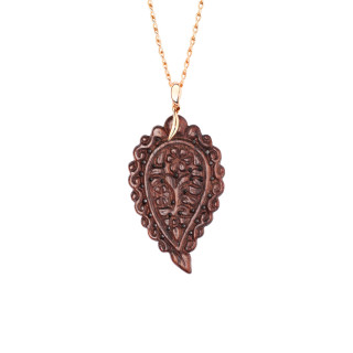 Roségold, Halsschmuck, Tamara Comolli INDIA Anhänger mit Snakewood Large, Ref: P-IND-l-SW-rg