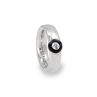 Edelstahl, Ringe, Schmuckwerk Glasklar Ring, Ref: DR757-ST-GS
