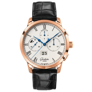  Glashütte Original Senator Chronograph 
Panoramadatum, Ref: 1-37-01-01-05-30