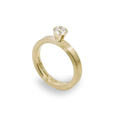         Gelbgold, Ringe, Schmuckwerk Alpen Solitairering