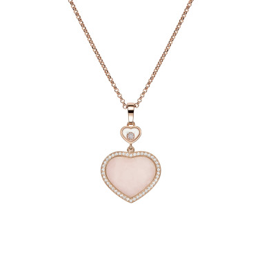         Roségold, Halsschmuck, Chopard Happy Hearts Anhänger mit Halskette