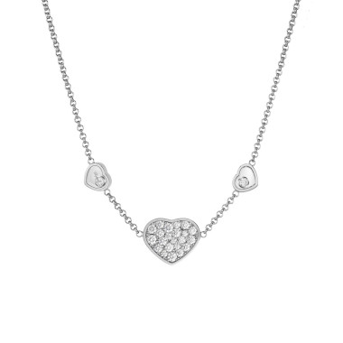         Weißgold, Halsschmuck, Chopard Happy Hearts Halskette