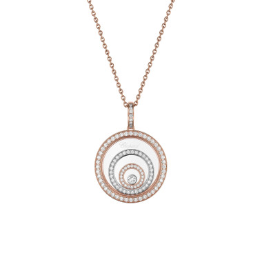        Weißgold, Halsschmuck, Chopard Happy Spirit Anhänger mit Halskette