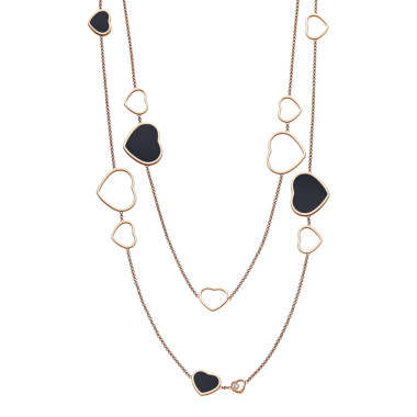         Roségold, Halsschmuck, Chopard Happy Hearts Halskette 
