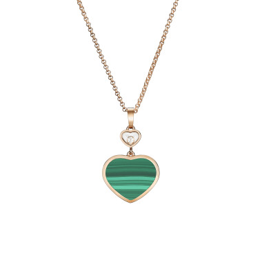         Roségold, Halsschmuck, Chopard Happy Hearts Anhänger mit Halskette