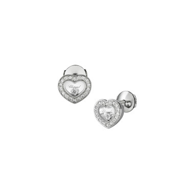         Weißgold, Ohrringe, Chopard Happy Diamonds Icons Ohrstecker