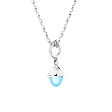         Weißgold, Halsschmuck, Tamara Comolli MIKADO Flamenco Anhänger mit Sky Topas