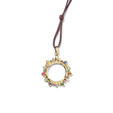         Gelbgold, Halsschmuck, Tamara Comolli GYPSY Sun Anhänger 'Candy' Large