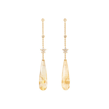         Gelbgold, Ohrringe, Ole Lynggaard Copenhagen Shooting Stars Einhänger