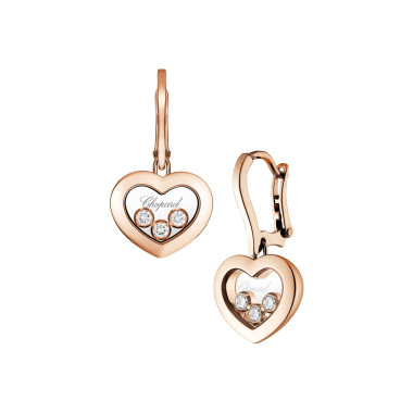         Roségold, Ohrringe, Chopard Happy Diamonds Icons Ohrhänger