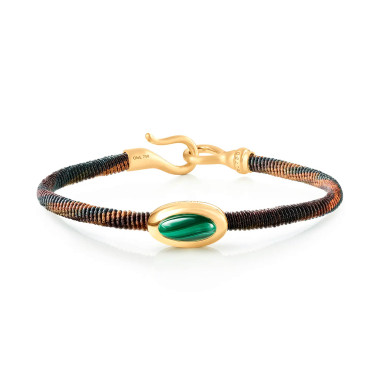         Textil, Armschmuck, Ole Lynggaard Copenhagen Life Armband mit Malachit