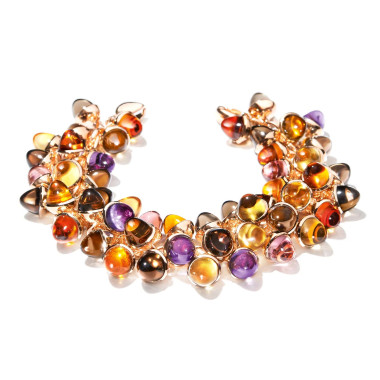         Roségold, Armschmuck, Tamara Comolli MIKADO Flamenco Armband 'Chestnut'