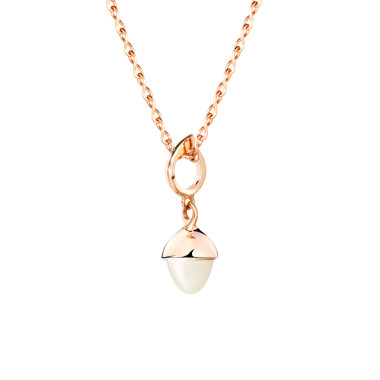         Roségold, Halsschmuck, Tamara Comolli MIKADO Flamenco Anhänger mit Mondstein