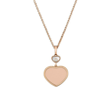         Roségold, Halsschmuck, Chopard Happy Hearts Anhänger mit Halskette