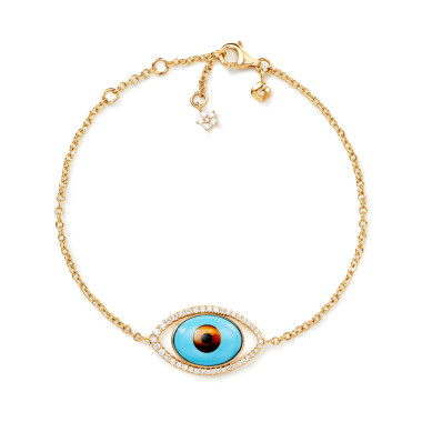         Gelbgold, Armschmuck, Ole Lynggaard Copenhagen Evil Eye Armband
