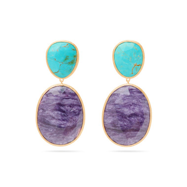         Gelbgold, Ohrringe, Marco Bicego Lunaria Color Ohrringe