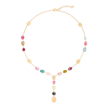         Gelbgold, Halsschmuck, Marco Bicego Lunaria Color Halskette