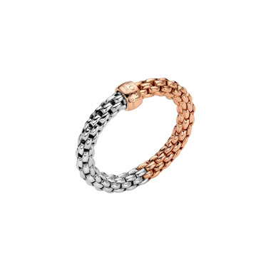         Roségold und Weißgold, Ringe, FOPE Essentials Flex'it Ring