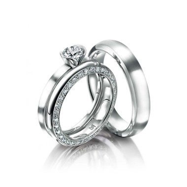         Weißgold, Ringe, Meister Verlobungs- und Solitärring