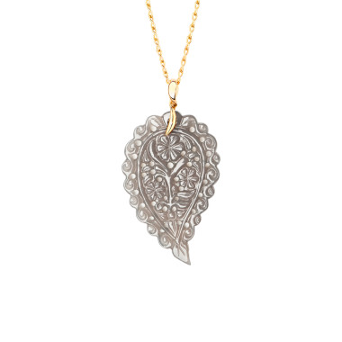         Gelbgold, Halsschmuck, Tamara Comolli INDIA Anhänger mit Chalcedon Large